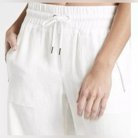 NWOT Athleta Cabo Linen Wide-leg Calla Lily White
Pants S/447244-04 SIZE 14 - Picture 4 of 11